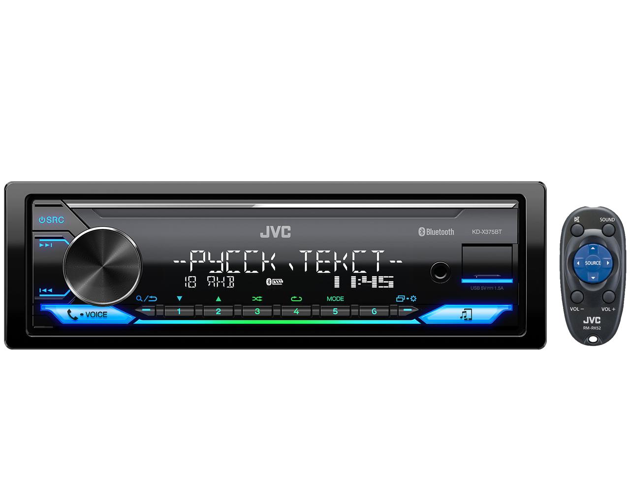   3RCA/USB/MP3/FLAC/iPod/iPhone  CD-  Bluetooth JVC KD-X375BT